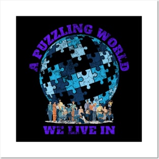 A Puzzling World Autism Awareness Posters and Art